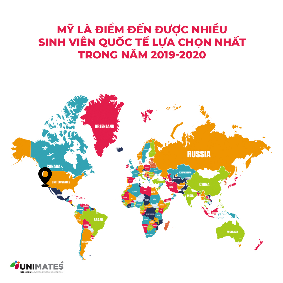 Mỹ là điểm đến được nhiều sinh viên quốc tế lựa chọn trong năm 2019/2020