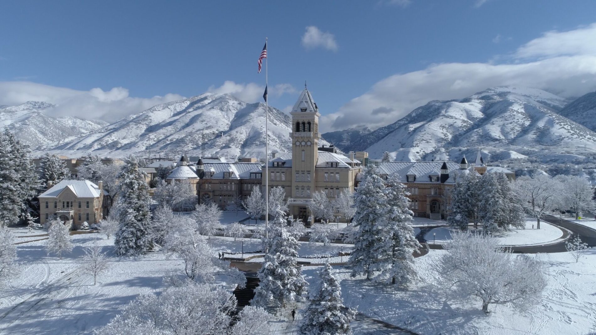 Đại học Utah State vào mùa đông