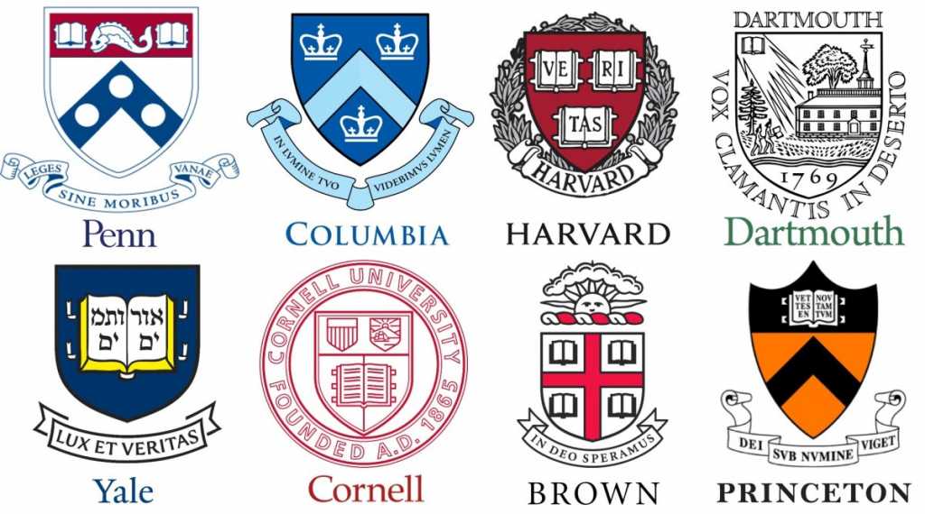 Top trường đào tạo ngành Quản lý tại Mỹ Ivy Leagues flags - Top trường đào tạo ngành Quản lý tại Mỹ
